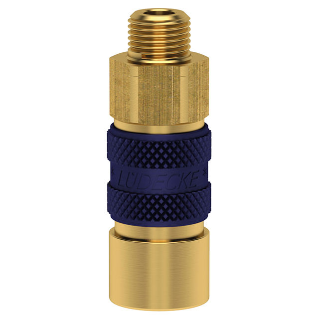 MINI-ES-KUPPLUNG DN 5 G1/8"AG,CODIERT BLAU,6-KANT